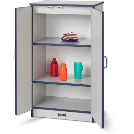 Jonti-Craft Play Kitchen Refrigerator, Navy Edge, 20inWx15inDx27inH, Gray JNT2410JCWW112